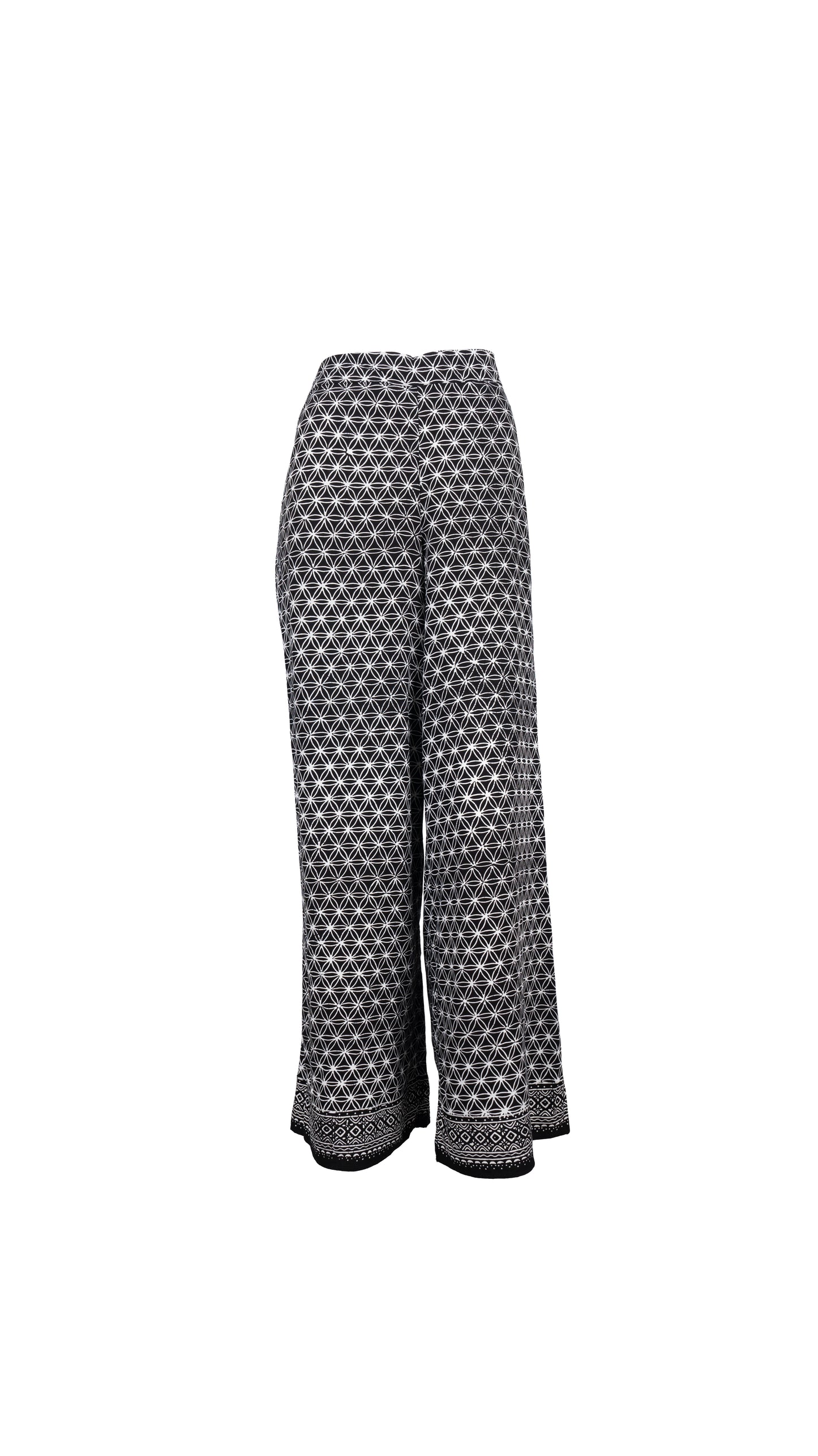 Kimono Set Flower of Life, schwarz/weiss