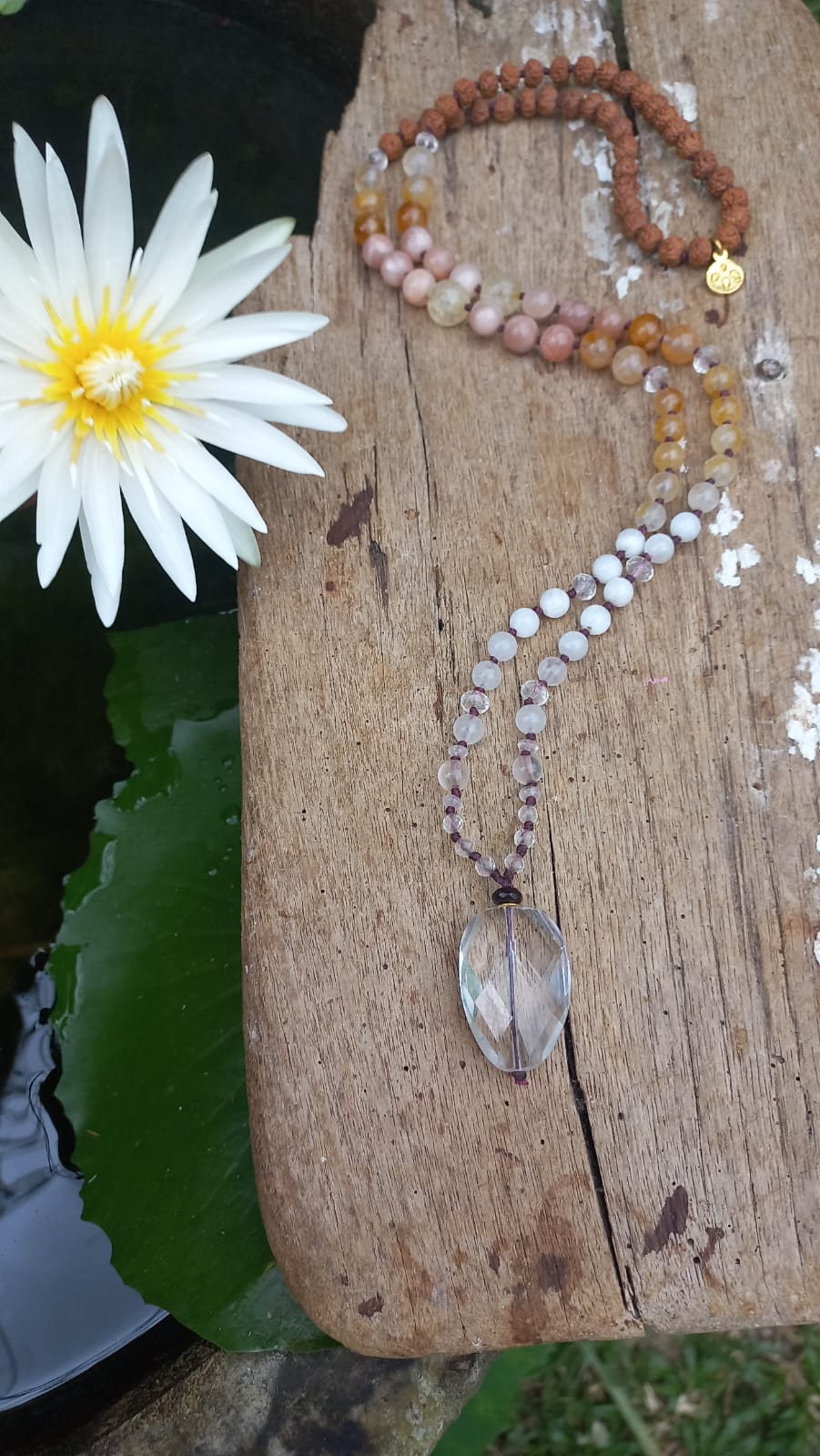 Bergkristall Mala, rosa LINDA HERING x Little Naga