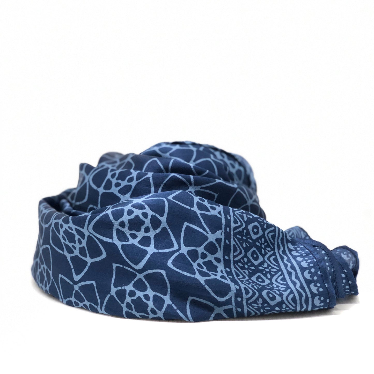 Seidenschal Venus, rauchblau