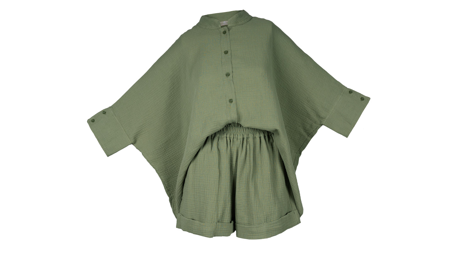 Muslin Twin Set, olive