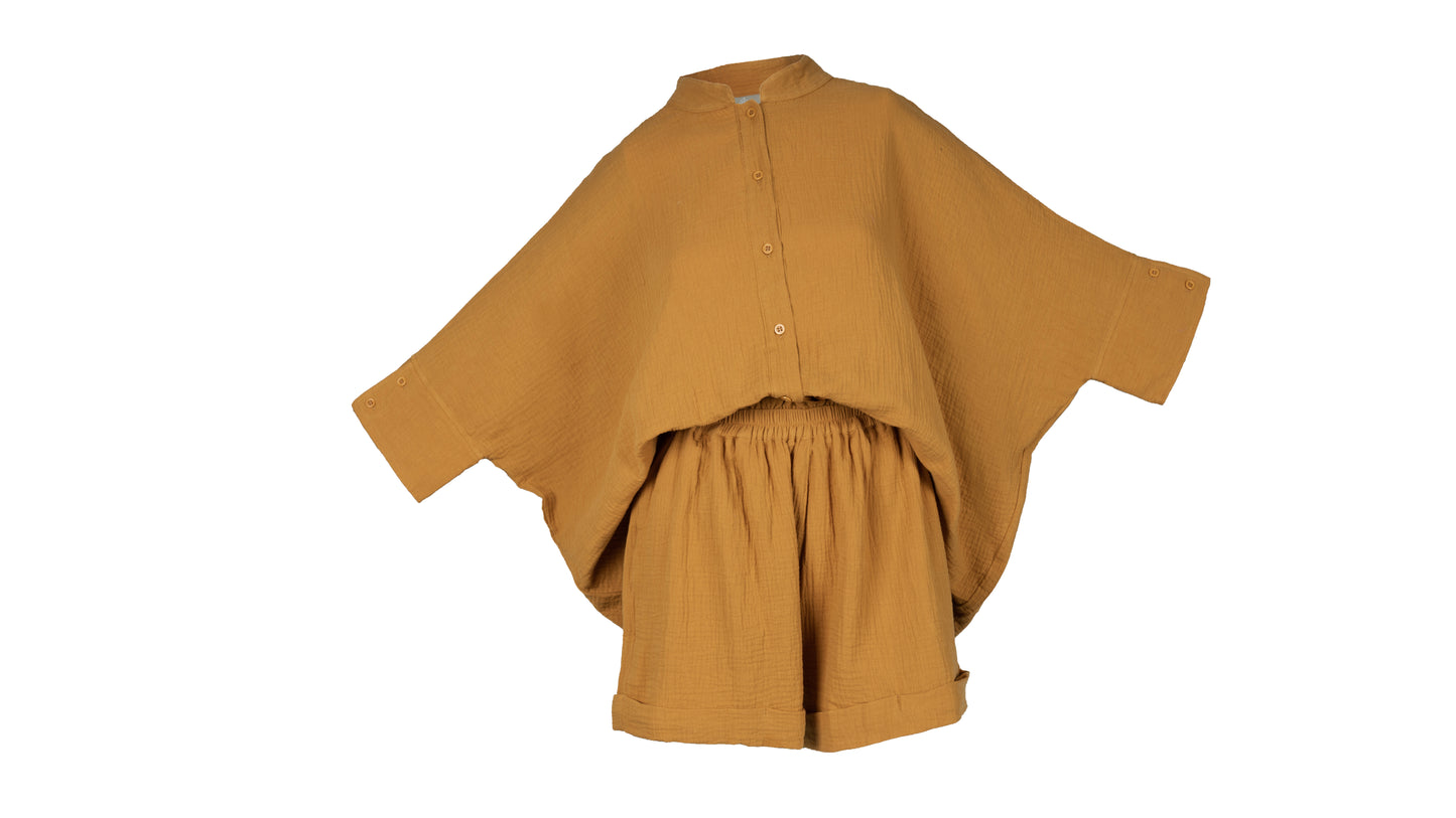 Muslin Twin Set, moustard