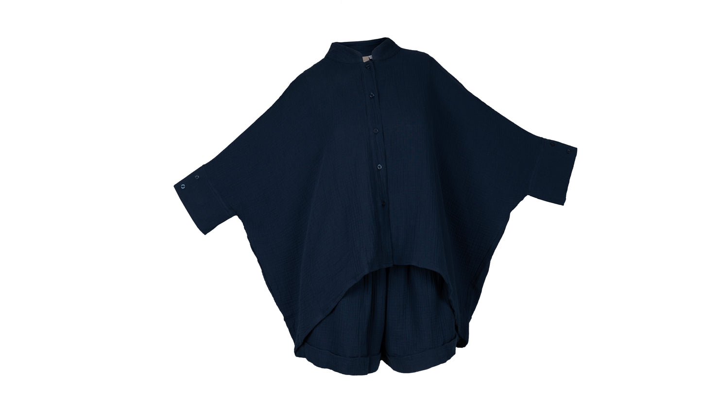 Muslin Twin Set, navy