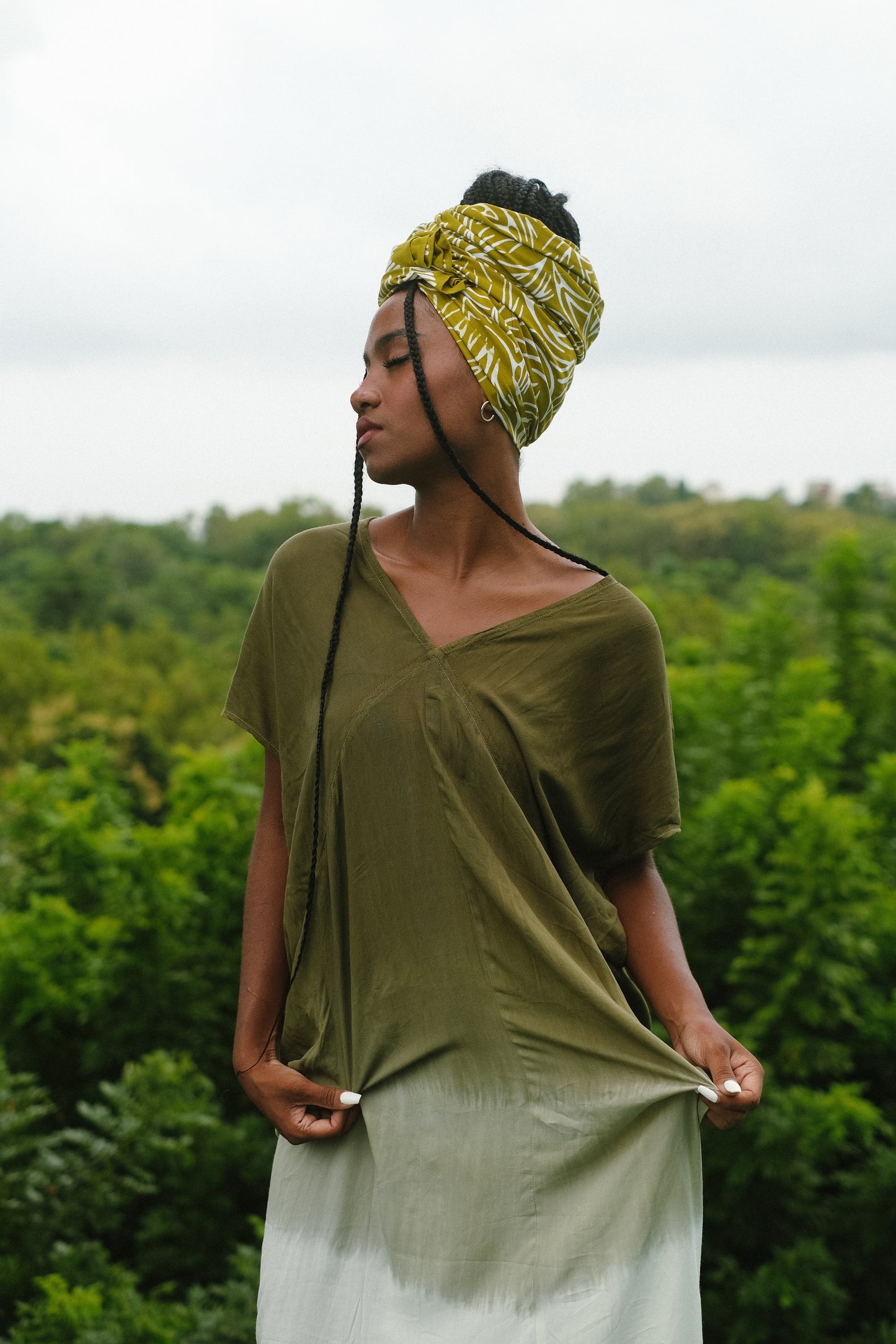 Goddess Dress, olive