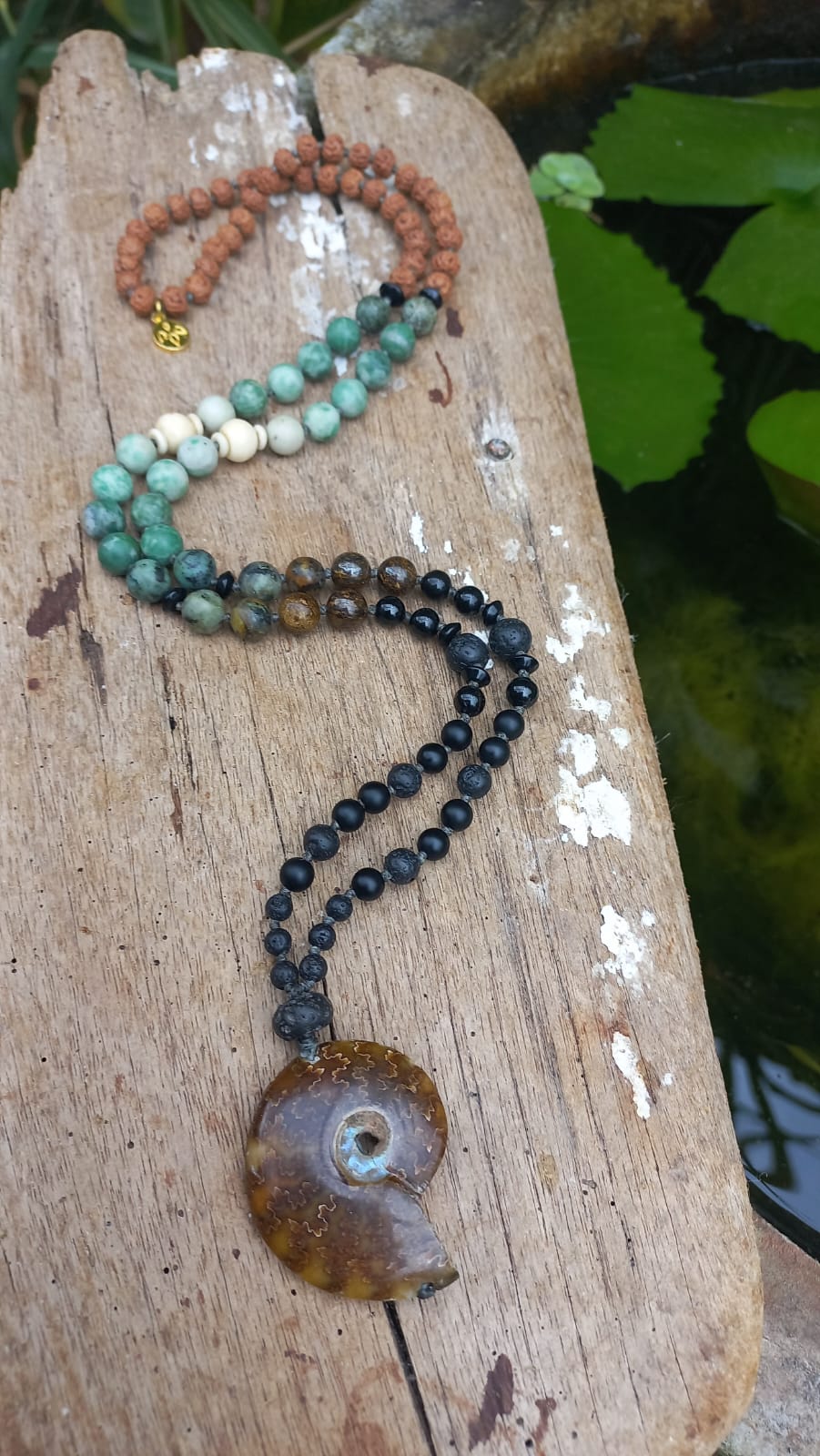 Ammolite Mala, türkis LINDA HERING x Little Naga