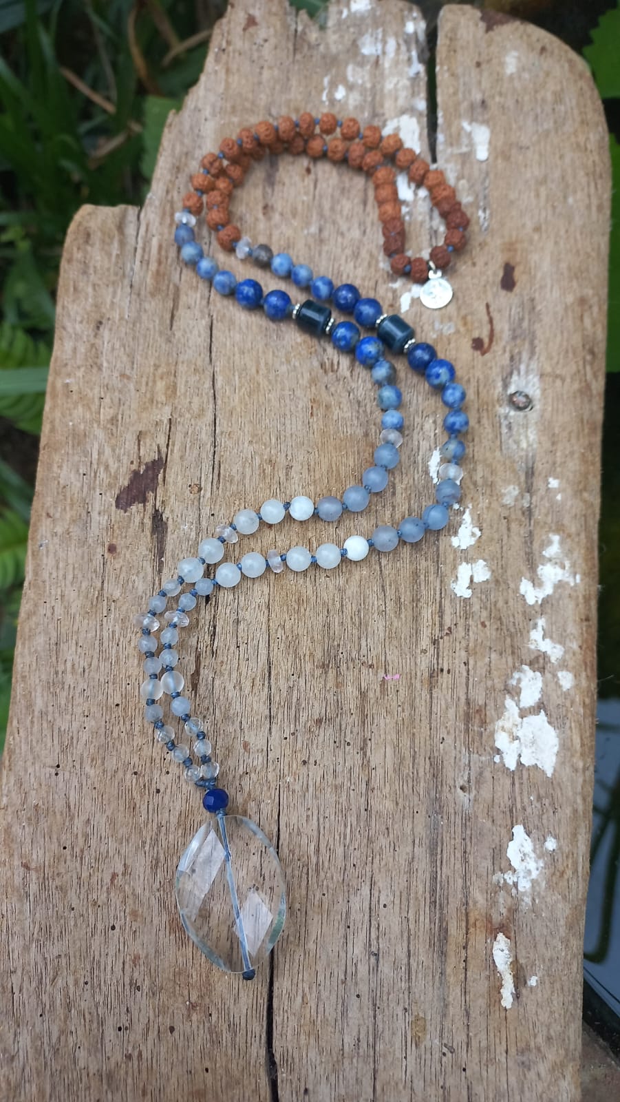 Bergkristall Mala, blau LINDA HERING x Little Naga