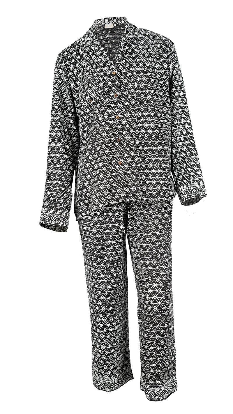 Pijama Flower of Life S, schwarz