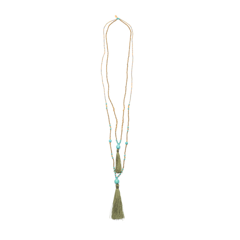 Halskette Sudarta, olive