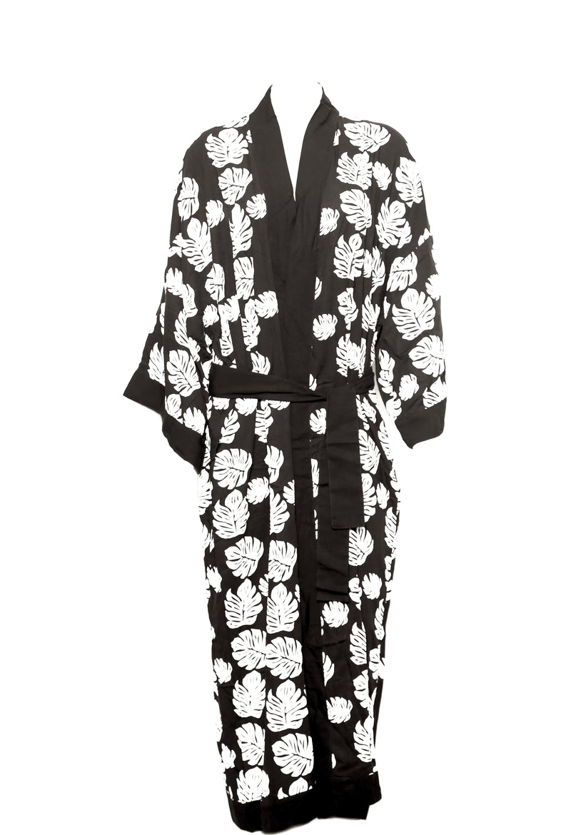 Kimono Daun, schwarz/weiss