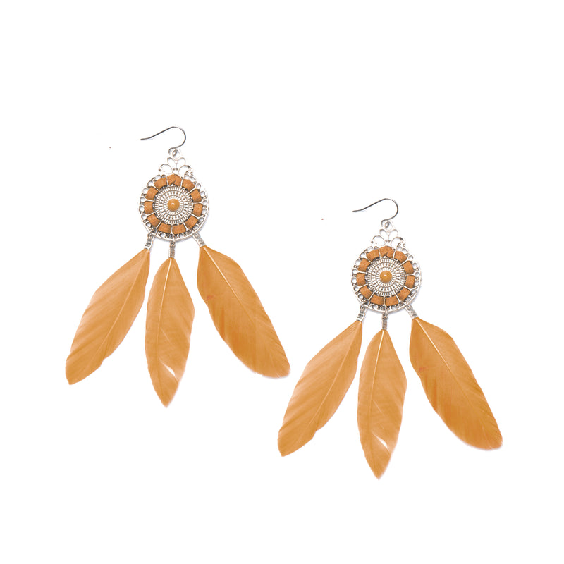 Federohrenschmuck, beige
