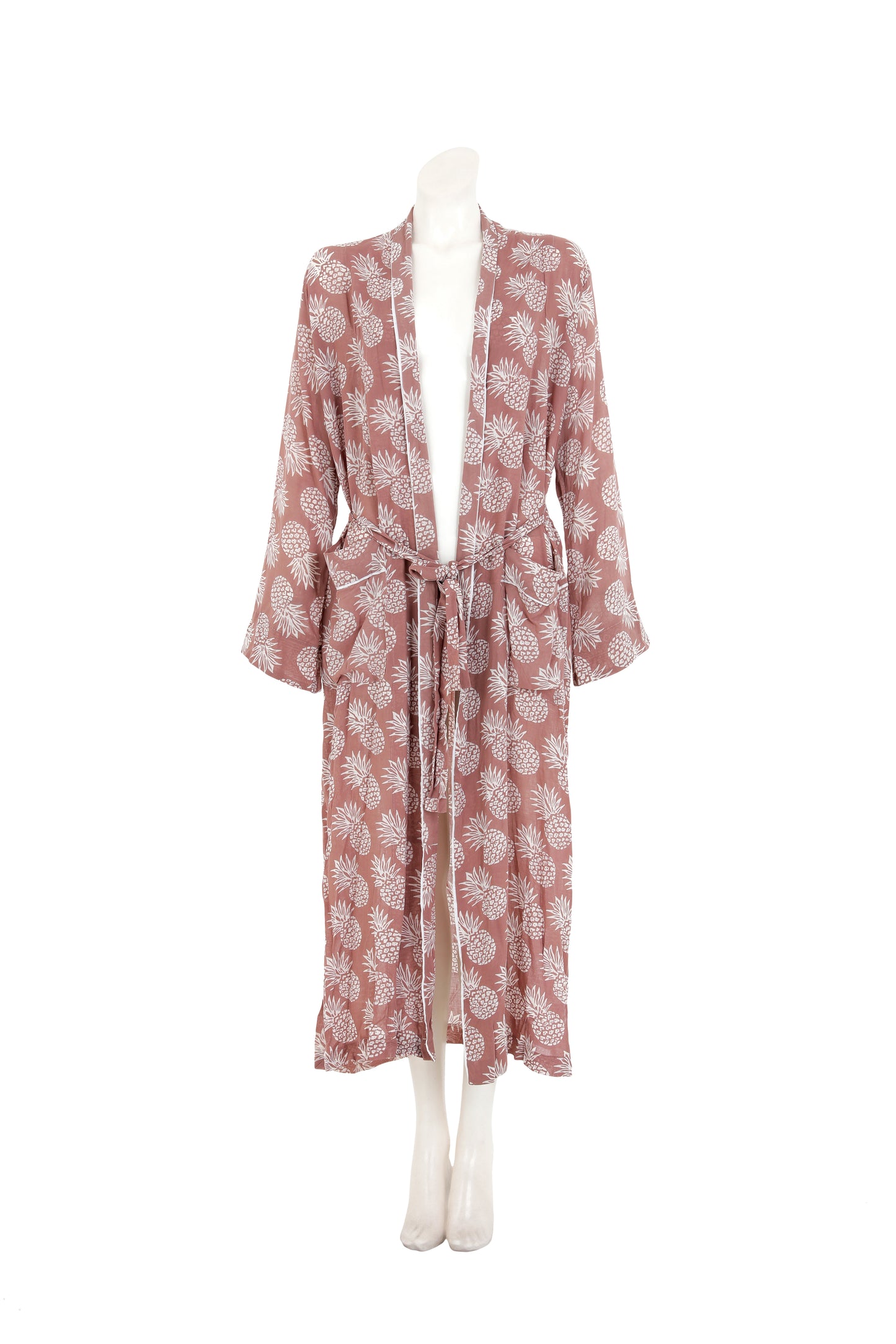 Chiffon Kimono Ananas, beige