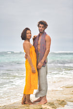 Sarong Jantung, gelb/orange