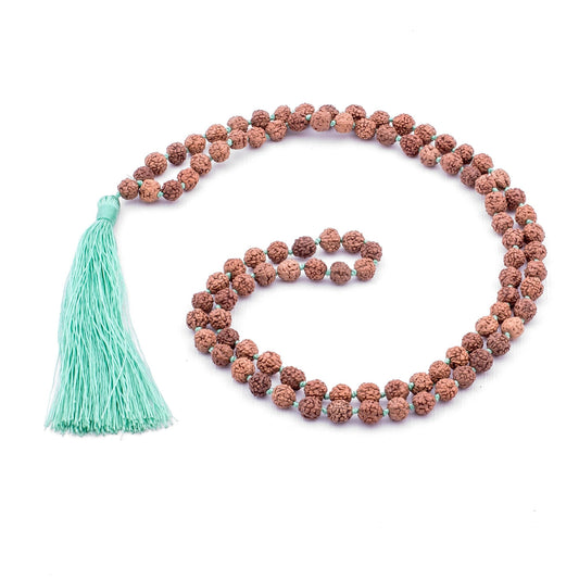 Halskette Shiva Rudraksha türkis