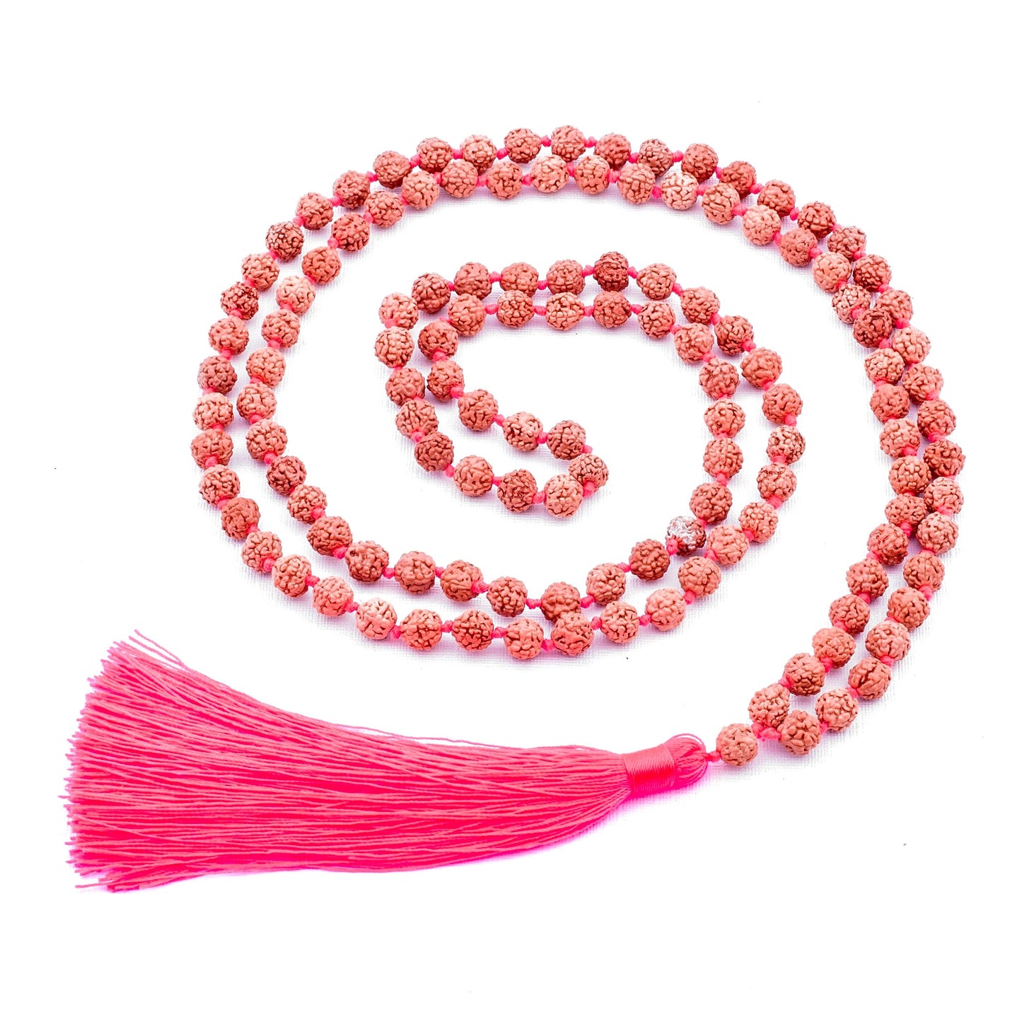 Halskette Arjuna Rudraksha pink