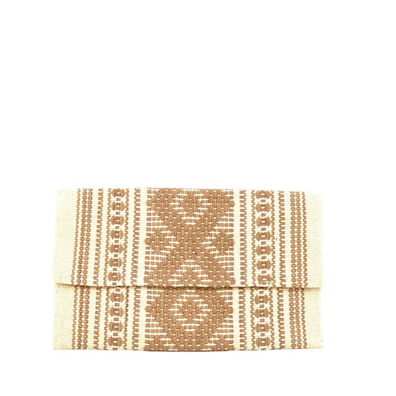Gewobene Clutch, beige