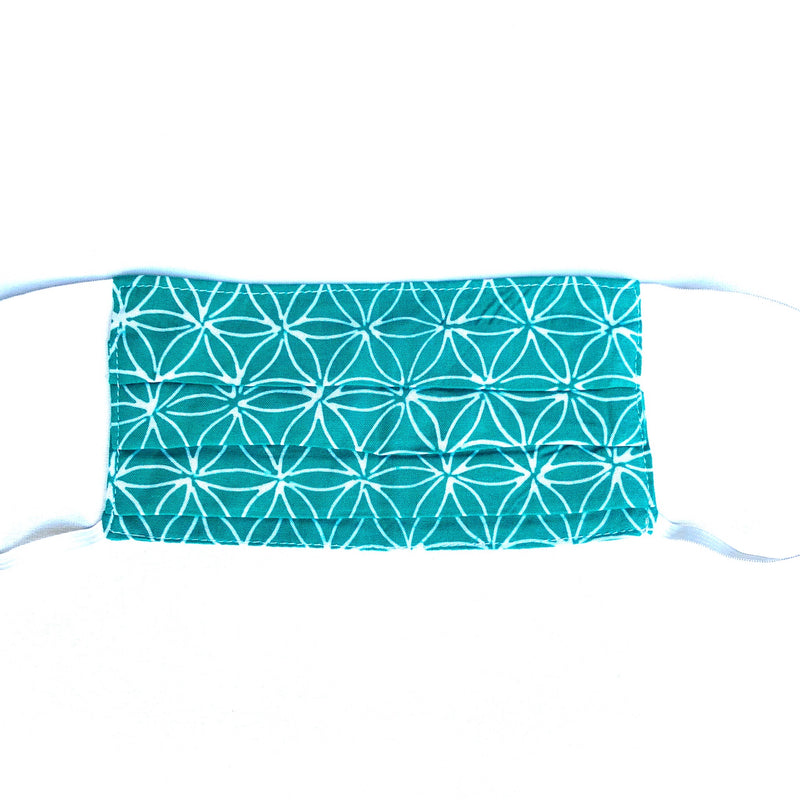 Gesichtsmaske Flower of Life, türkis