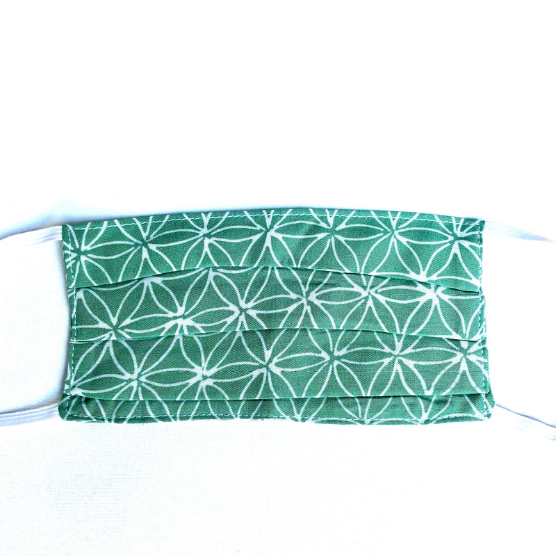 Gesichtsmaske Flower of Life, grün