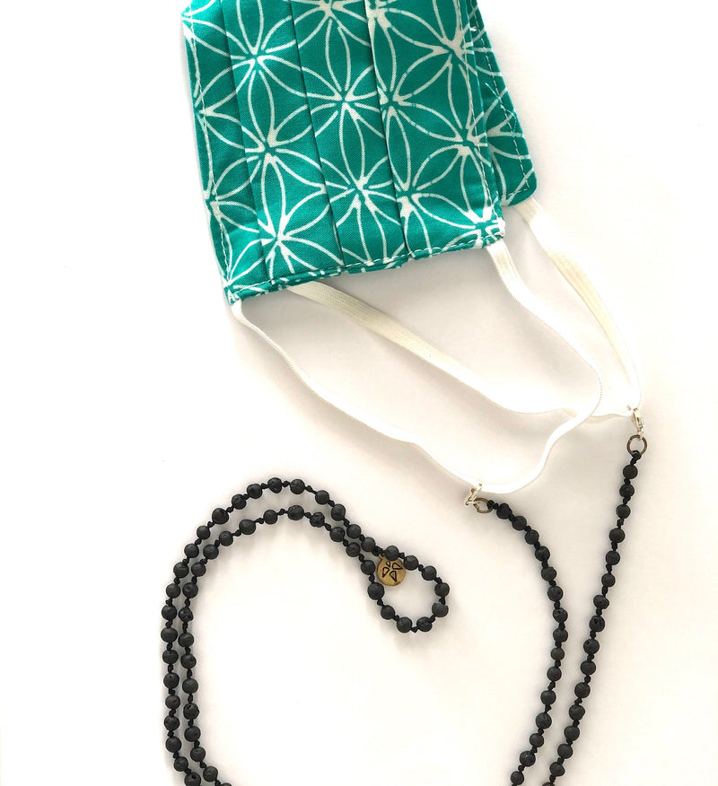 Masken- &  Brillenkette aus Lavasteinen