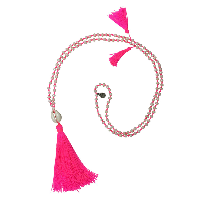Halskette mit Muschel, pink