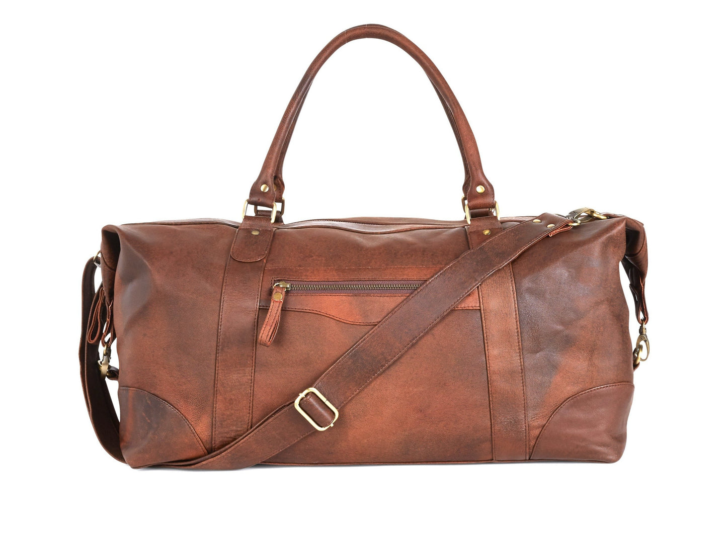 Reisetasche aus Leder, braun