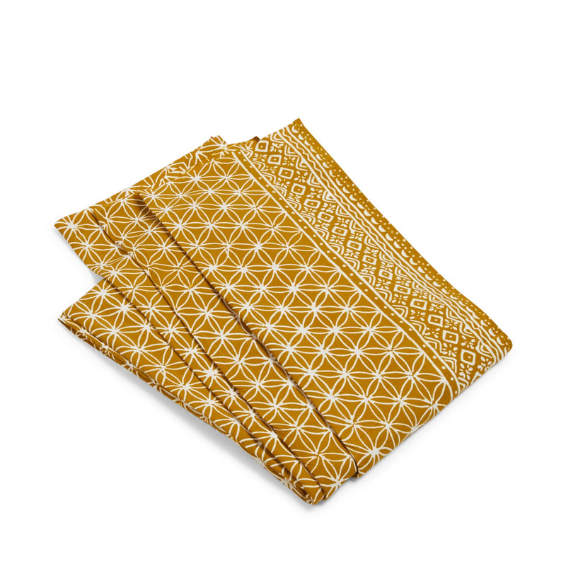 Sarong Flower of Life senf/weiss