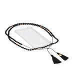 Transparente Hülle mit Lava/Rudraksha Kette