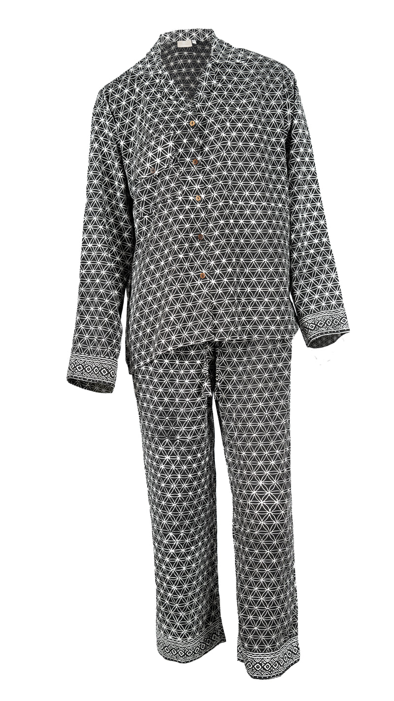 Pijama Flower of Life L, schwarz