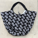 "THE GIANT" Tasche Ananas, schwarz/weiss