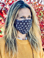 Gesichtsmaske Flower of Life, schwarz