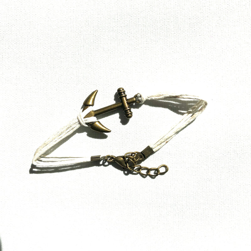 Armband Anker, weiss