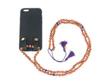 Iphone Kette Rudraksha/Amethyst (ohne Hülle)
