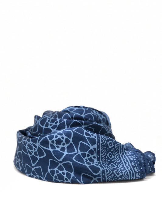 Seidenschal Venus, rauchblau